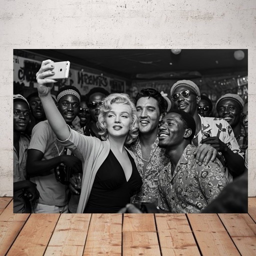 Photo printed on plexiglass / Marilyn Monroe / Elvis Presley / Limited edition