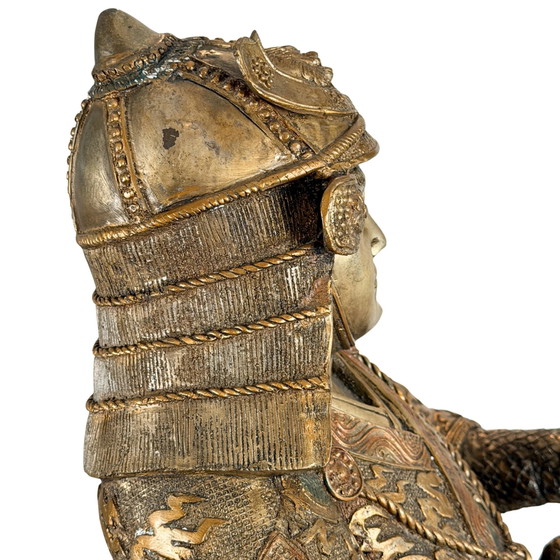 Monumental pair of bronze Japanese samurai – Miyao-style, 20th century – Sculpture, Metal (photo 8 of 11)