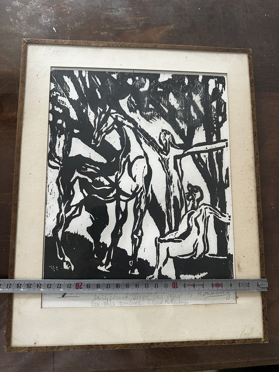 Image 1 of Suzan ROTHENBERG (1945-2020), Figuren zu Pferd - Holzschnitt - Künstlerexemplar