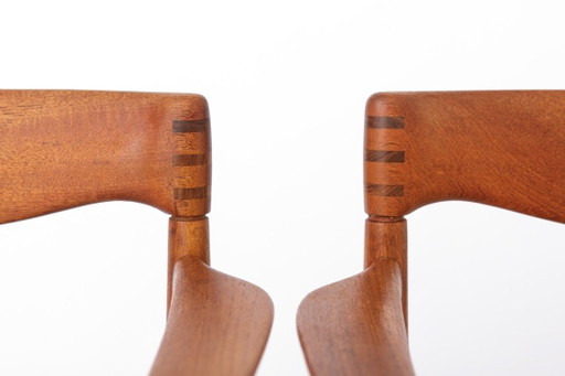 Coppia di poltrone H.W. Klein per Bramin | Poltrone danesi in teak e corda di carta | Stile Mid-Century (photo 2 of 11)