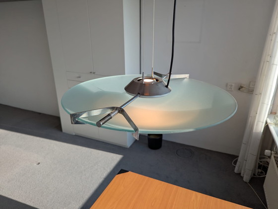 Image 1 of Vintage Spaceage Hanglamp Glas/Staal Arpyen