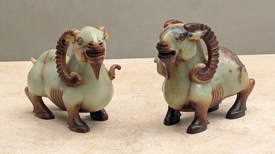 Image 1 of Set unico di capre cinesi di giada