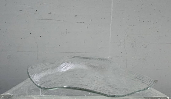 Image 1 of Kleine Glasi Hergiswil Glasschale mit Wellenrand, Schweiz, 1960er–1970er Jahre