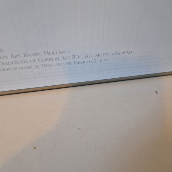 Image 1 of M.C. Escher wall clock air and water 1992/2000 design wall clock