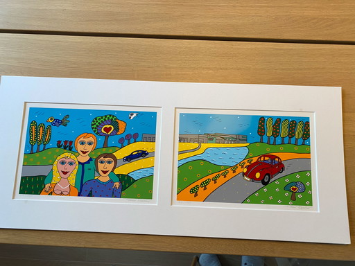 2x Franz Bodner screen print