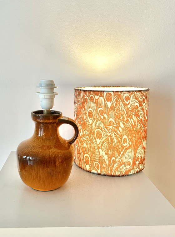 Image 1 of Lampada vintage arancione brillante, senza fili, adatta per uso esterno.