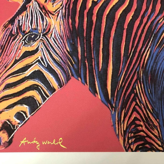 Années 1990, d'après Andy Warhol, lithographie « Le zèbre de Grévy » – Lithographies et sérigraphies, Paper (photo 4 of 11)