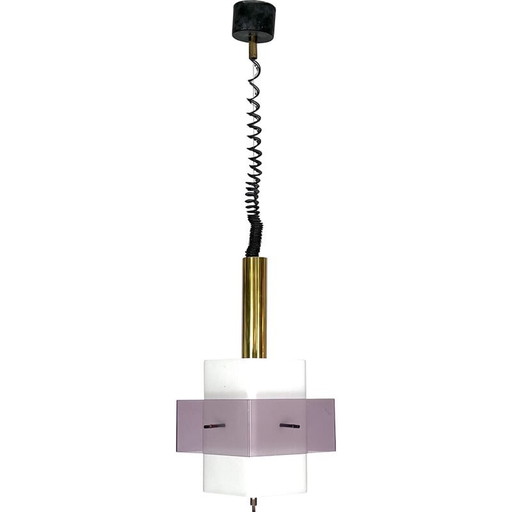 Mid-century hanglamp van Stilux Milano, Italië 1960