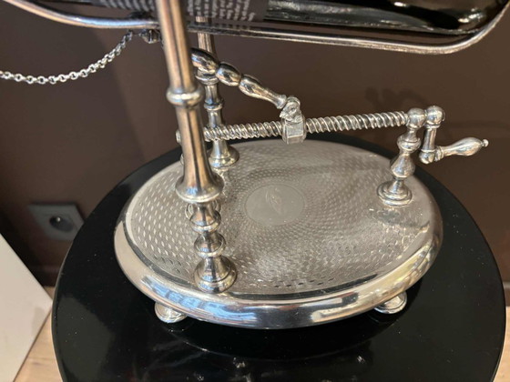 Image 1 of Decantador de vino mecánico antiguo plateado