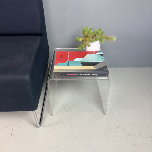 Vintage perspex bijzettafel