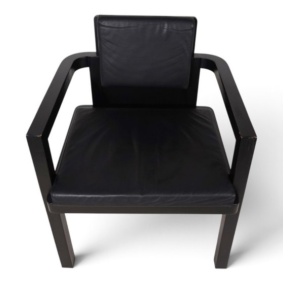 Armchair in black wood and leather, Tecta, Minimalisme (photo 8 of 15)