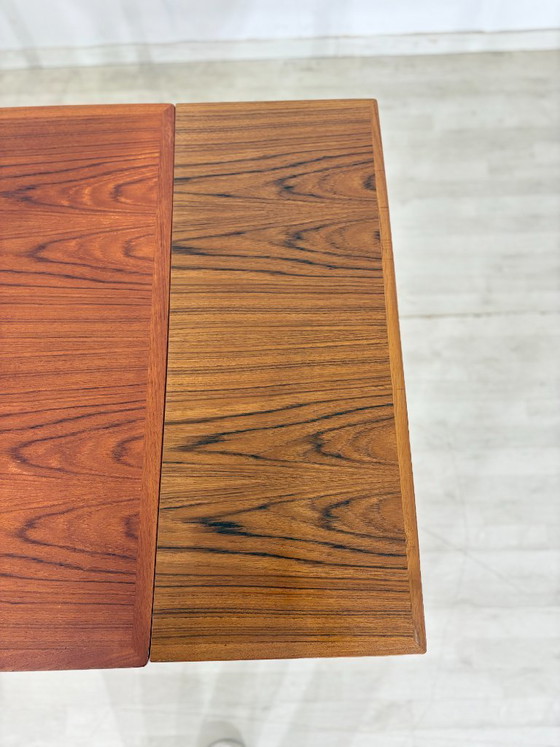 Image 1 of Deense teakhouten eettafel / Teakhouten eettafel uit de jaren 60 / Eettafel in mid-century stijl / Vintage teakhouten eettafel