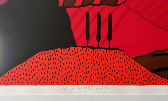 Image 1 of Screenprint Ronald Boonacker - Villa Montesogione