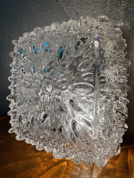 Limburg moulded glass ceiling light, Helena Tynell 1960s