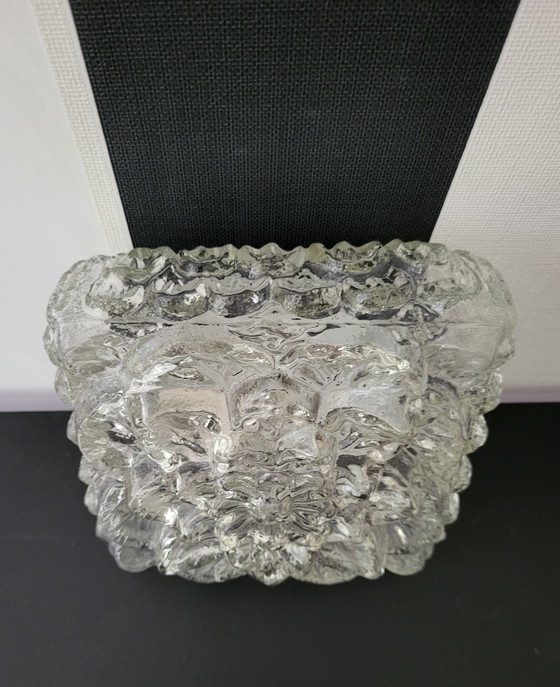 Image 1 of Vintage flower ceiling light from the 1970s.