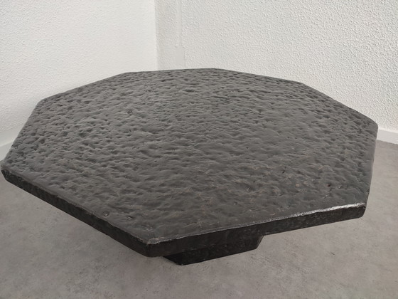 Image 1 of Tavolino da caffè brutalista in fibra di pietra, anni '70