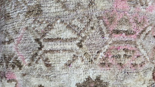 Pastelkleur poef, vintage berber zitkussen 