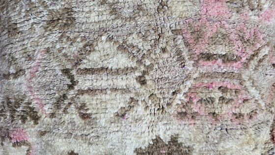 Image 1 of Pastelkleur poef, vintage berber zitkussen 