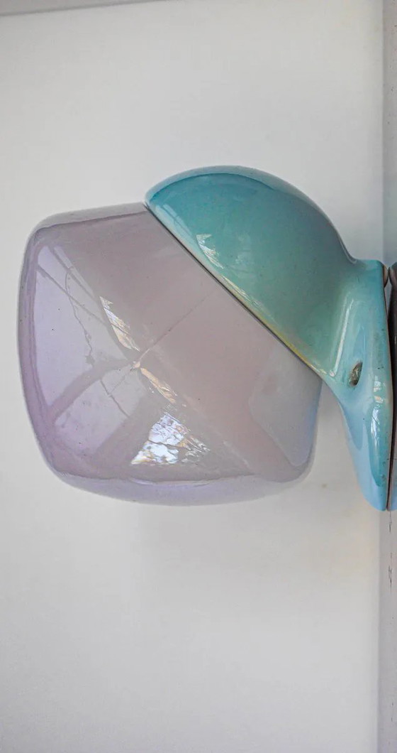 Grote mid-century moderne lichtblauwe badkamer wandlamp van Ifö – Jakobsson, Wandlampen, Porcelain (photo 11 of 15)