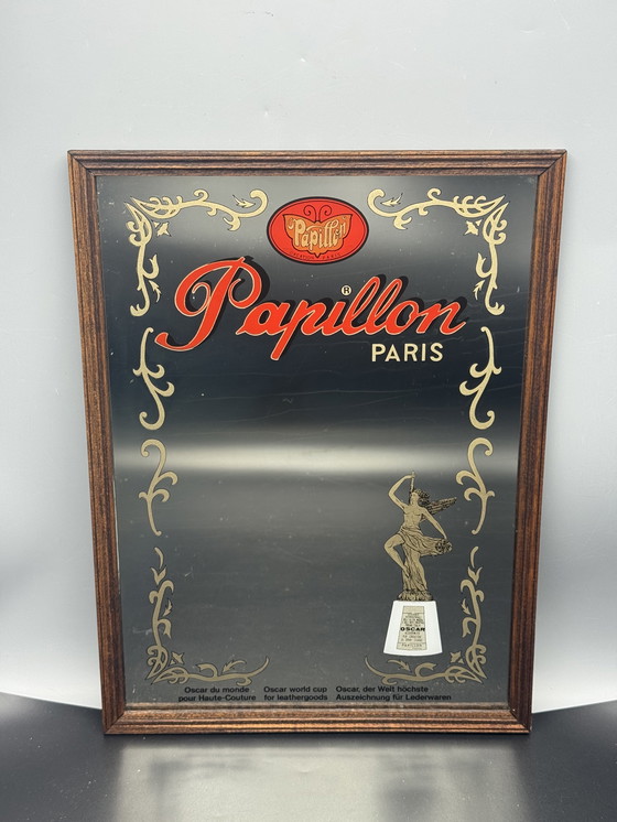 Image 1 of Vintage Papillon Paris reclame spiegel