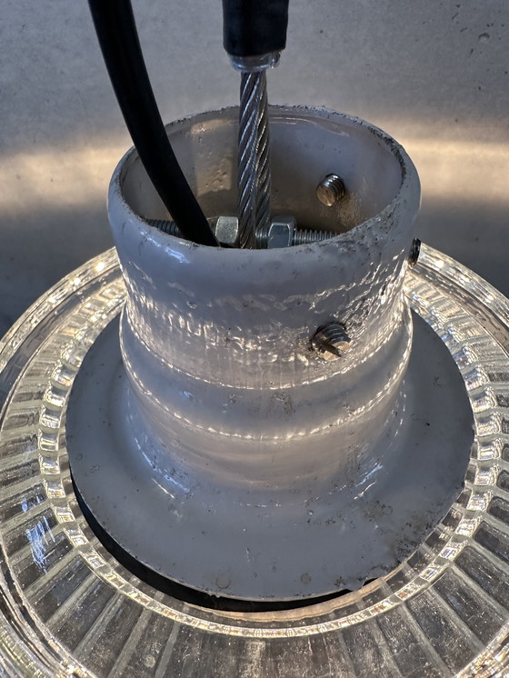 Image 1 of Vintage industriële hanglamp - Europhane (helder glas)