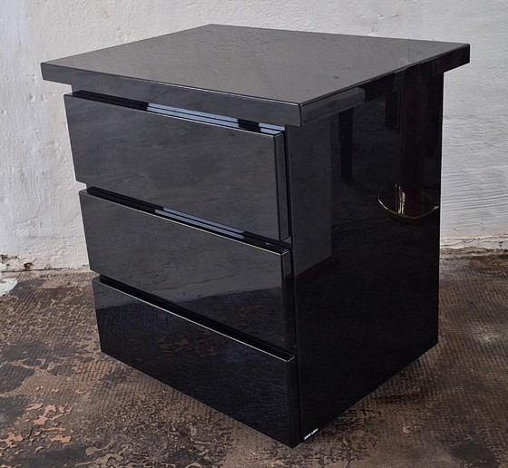 Roche Bobois David Lange High End Cabinet Chest of Drawers, Lacquered, Signed, 1970s – Wood (photo 13 of 16)