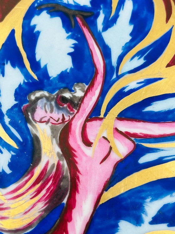 Image 1 of Piatto dell'artista firmato Marie-Rose Debut-Seurin