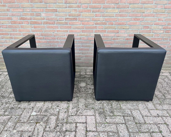 Fauteuils design Mobitec – Ensemble complet de 3 – dont 1 neuf – Leather (photo 5 of 10)