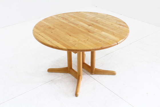 Image 1 of Table de salle à manger ronde extensible vintage danoise Vamdrup Stolefabrik