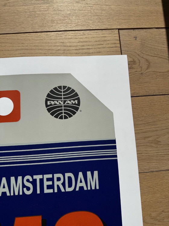 Poster di design grafico Etichetta bagaglio Panam Eames Era Amsterdam – Decorazioni murali, Paper (photo 5 of 8)