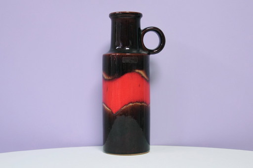 brown & red West Germany vase