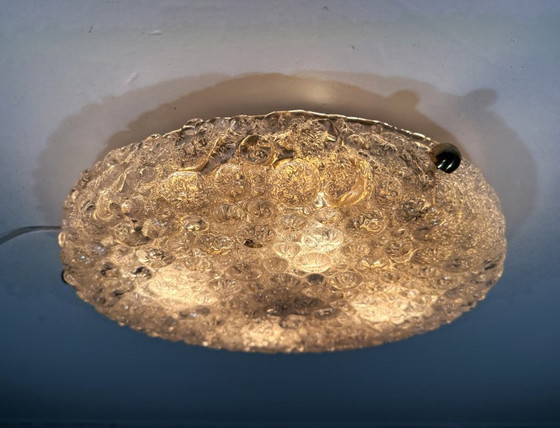 Hillebrand ceiling or wall light in Murano glass 1960s, Brass, Gold, Mid Century Modern (photo 3 of 13)