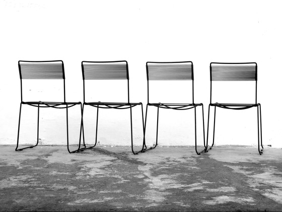 Image 1 of Vier "Spaghetti"-Stühle von Sintesi Italien, Produktion in der Minimalismus-Ära der 70er Jahre
