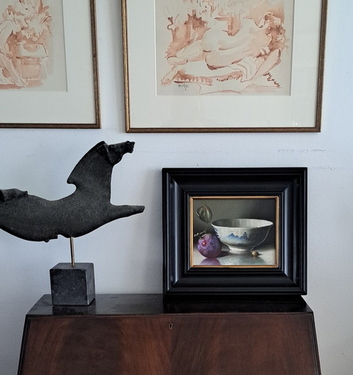 Still Life with Plum and Bowl by Rob Ritchie