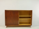 Vintage highboard / sideboard with large display cabinet from the 60s