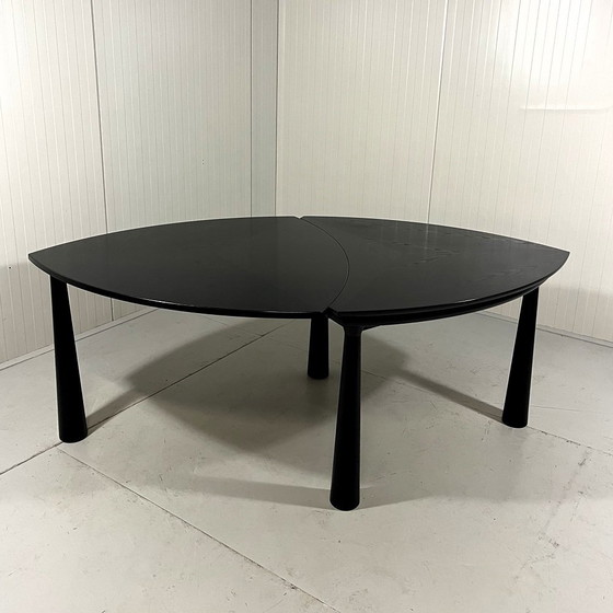 Image 1 of Table à manger extensible en frêne noir 1980-90's