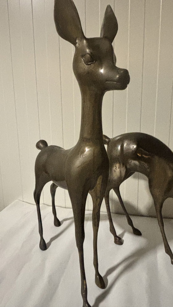 Image 1 of Set vintage in ottone "Bambi", composto da due pezzi. Anni '60.