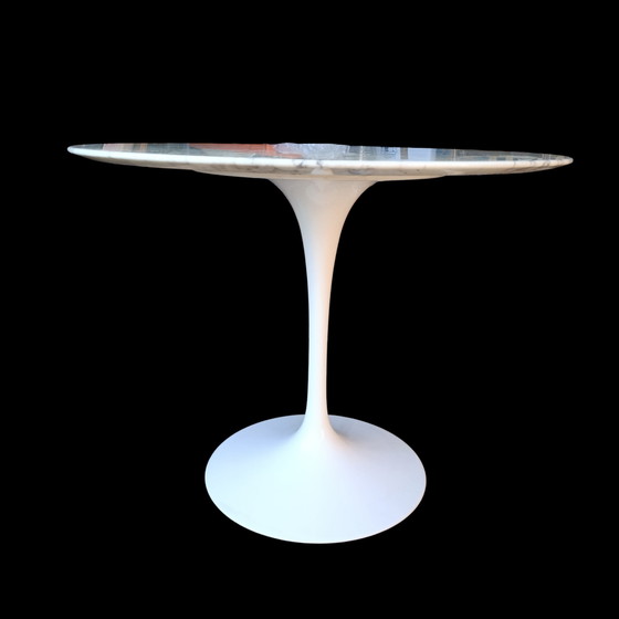 Image 1 of Knoll International Eero Saarinen Tulip Tisch Schreibtisch 90Cm Marmor Arabescato