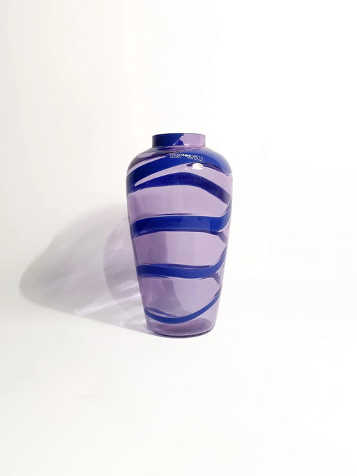 Murano Glas Snake Model Vase von Nason Moretti, 90er Jahre