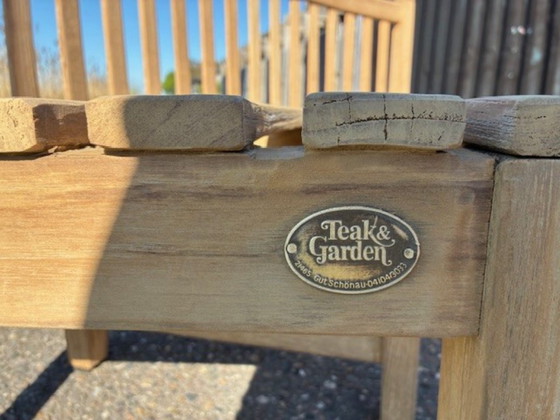 Image 1 of Hochwertige, robuste Gartenbank aus Teakholz – Teak&Garden – neuwertig