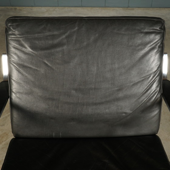 Image 1 of Vintage Designer Armchair - Black Leather - 1960s