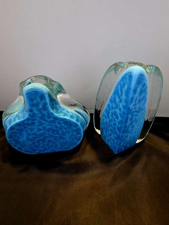 2 Bohemian Vases Jizerske Sklo – Glass (photo 4 of 10)