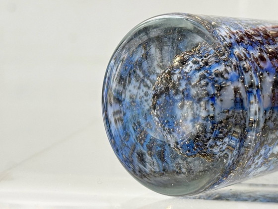 Image 1 of Sarner Glas Efeso cylindrical vase, studio glass with Murano influence, 1960s