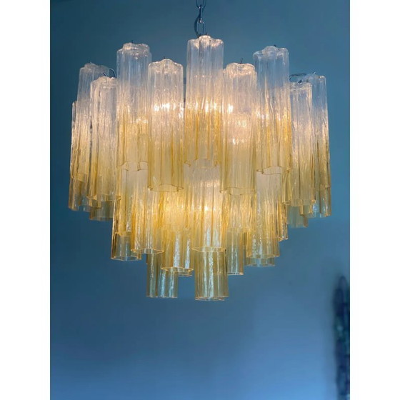 Image 1 of Lustre contemporain Spoutnik « Tronchi » en ambre disparu de style Venini