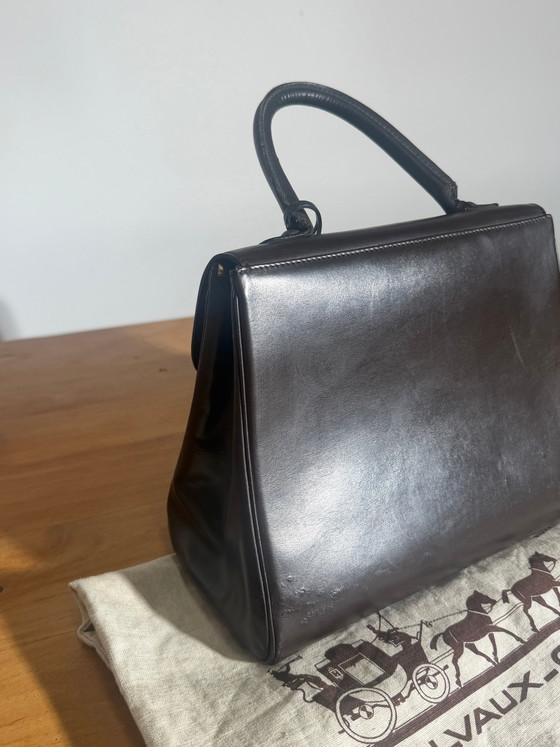 Delvaux Brillant MM Handbag – Chocolate Brown Leather – Top handle bags (photo 9 of 10)