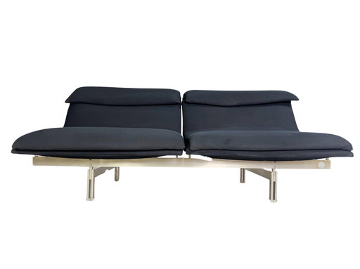 Saporiti Italia Wave Sofa Giovanni Offredi 1970 two-seater design