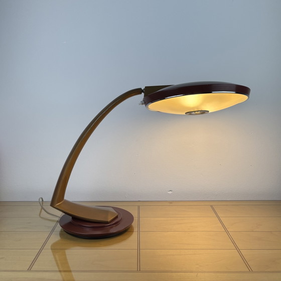 Image 1 of Brutalist Fase Boomerang 2000 Table Lamp by Luis Pérez de la Oliva 1960s-1970s Industrial Design Spain, Mid-Century, Space Age