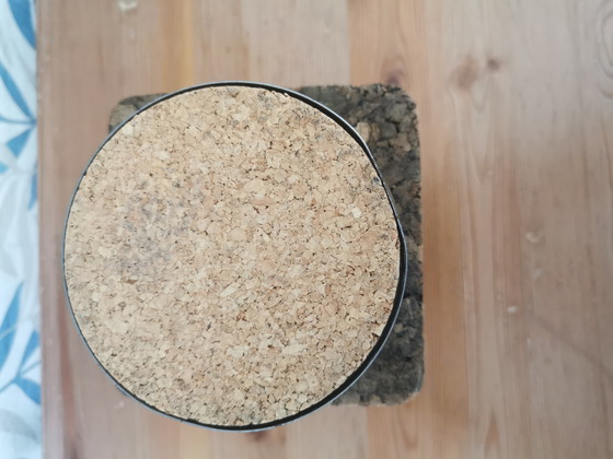 Image 1 of  Organizer scrivania rotante Vintage anni '70 - Sughero e Metallo (Park Sherman)