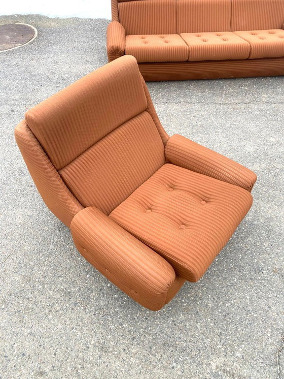 Image 1 of Canapé et fauteuils de style Mid-Century par Jitona, design tchèque des années 1970