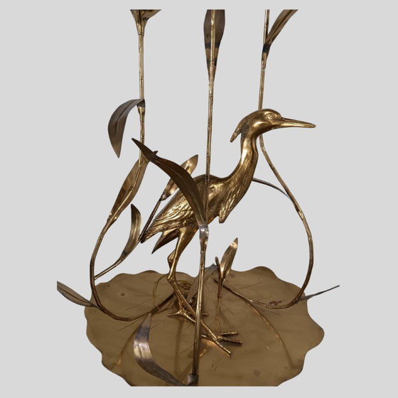 Image 1 of Citone Oggi messing vloerlamp met reiger en bladvormige armen